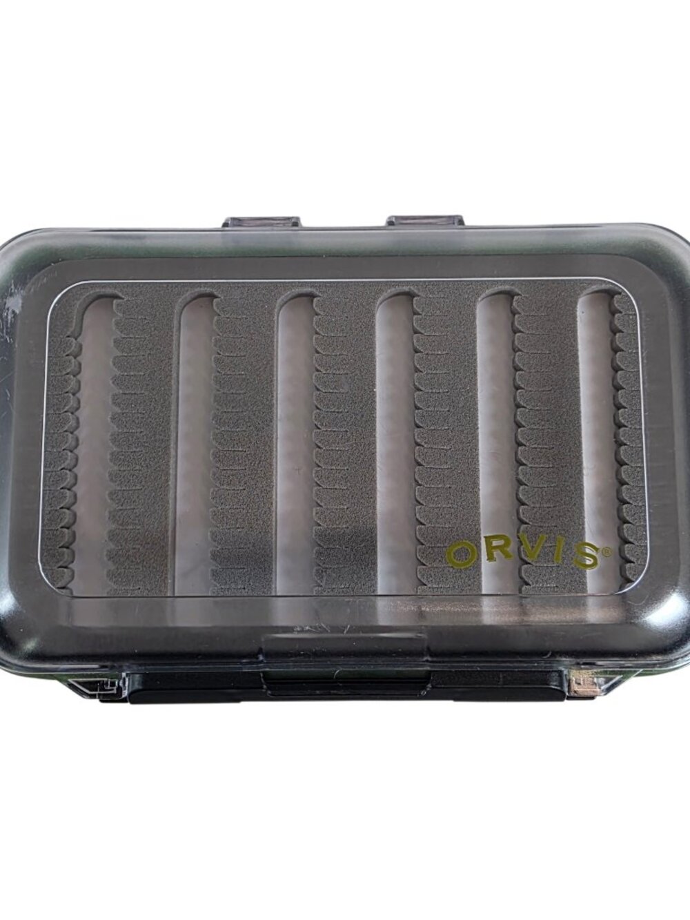 Orvis Double Sided Fly Box Clear Lid Slit Foam Trout Fishing